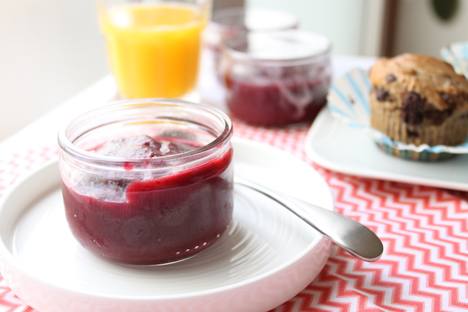 Compote pomme framboise betterave